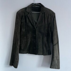 Dark Green Suede Jacket